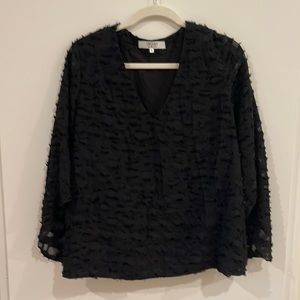 Crosby by Mollie Burch Textured V Neck Blouse